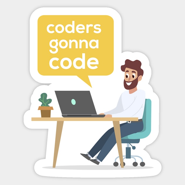 Coders Gonna Code Computing Coding Parody Programming Sticker by Mellowdellow